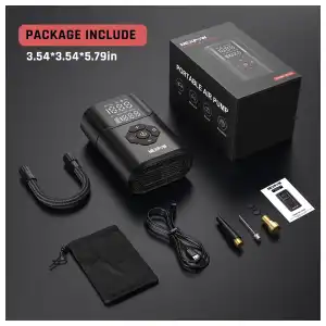 Inflador/Compresor Portátil NEXPOW 150 PSI Recargable para Auto, Moto, Bicicleta y Pelotas con Pantalla Dual miniatura 2